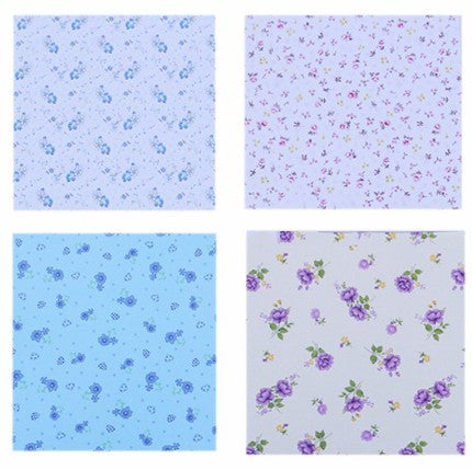 Square Floral Pattern Origami Paper