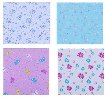 Square Floral Pattern Origami Paper